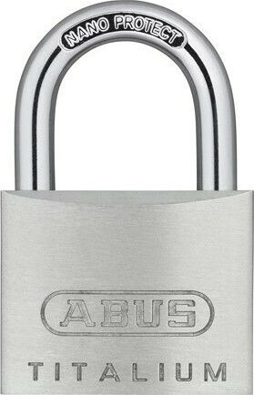 Abus Titalium 64ΤΙ Aluminum Padlock Brass with Key 50mm 1pcs