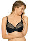Nancy BS0059 Negru Sutien fără căptușeală cu Baloane