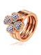 Folli Follie Women's Gold Plated Steel Ring with Stone