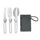 Albainox Camping Cutlery Set Knife Spoon Fork Folding
