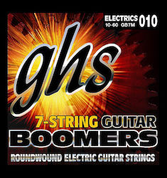GHS Strings Boomers 7-String Electric Guitar Strings Nickel Plated Steel Set 10 - 60 Inches Medium