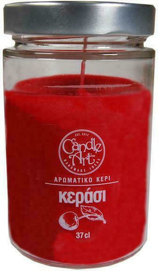 Candle n'Art Αρωματικό Κερί σε Βάζο με Άρωμα Με Αιθέρια Έλαια Κεράσι 370gr