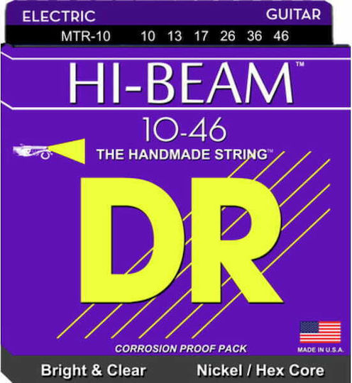 DR Electric Hi-Beams Σετ Χορδών Nickel Plated Steel Ηλεκτρικής Κιθάρας 10 - 46" Medium