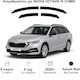 Heko Set of Windbreakers Front and Rear Car Dark Fime for Skoda Octavia 4pcs