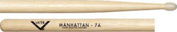 Vater 7A Manhattan Hickory Drumstick with Wooden Ball Head