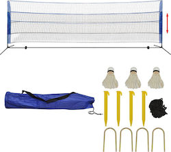 vidaXL Set Badminton Plasă și mingi (500cm x 155cm)