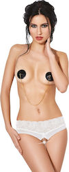 Le Frivole Crotchless Panties Frauen Sexy Zeichenfolge offenem Schritt White