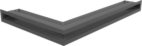 Kratki Γωνιακή Περσίδα Τζακιού 40x60x6cm Γκρι