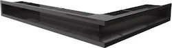 Kratki Γωνιακή Περσίδα Τζακιού 76.6x54.7x9cm Μαύρη