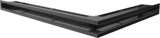 Kratki Γωνιακή Περσίδα Τζακιού 76.6x54.7x6cm Μαύρη