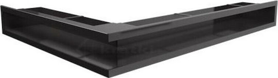Kratki Γωνιακή Περσίδα Τζακιού 76.6x54.7x9cm Μαύρη