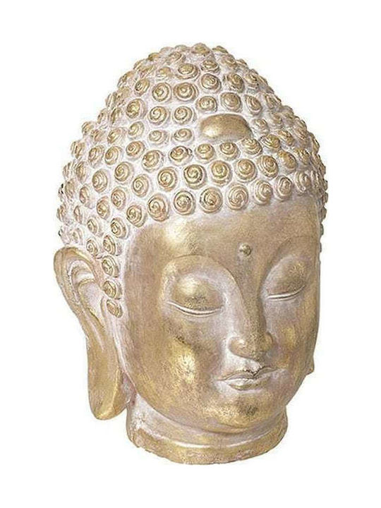 Atmosphera Dekorativer Buddha aus Metall Βούδας Magnisio in Gold 34cm 1Stück