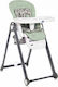 Lorelli Party Foldable Highchair with Metal Frame & Leatherette Seat Frosty Green