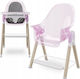 Lionelo Maya Baby Hochstuhl 2 in 1 mit Höhenverstellbar Rosa Rose