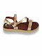 Women's Flat Sandals Anatomic in Gold Color
