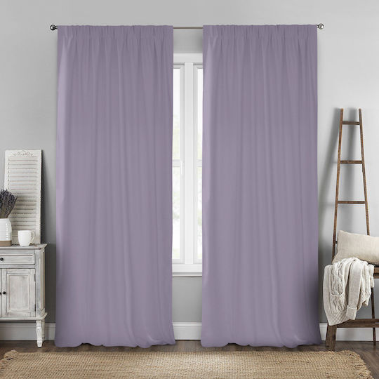 Lino Home Vorhang mit Bleistiftfalten Renas Flieder 140x280cm