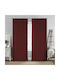 Lino Home Перде с Плик с Писалка Renas Бордо 140x280см