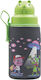 Laken Kids Plastic Water Bottle with Straw Green 450ml