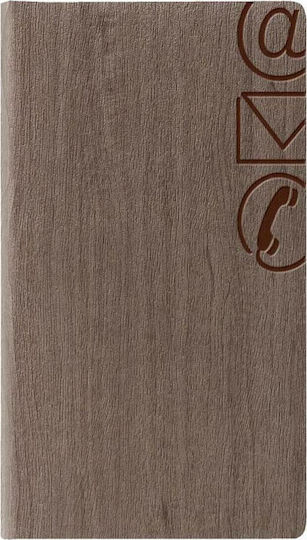THeofylaktos Gardena Telefonbuch mit griechischem Alphabet 64 Seiten Braun 7x14cm