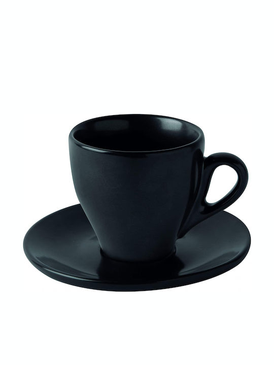 GTSA Porcelain Cappuccino Cup Set 210ml Black