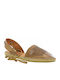 Women's Leather Espadrilles Tabac Brown
