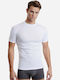 Walk W1970 Men's Undershirt Short-sleeved in White Color W1970-01