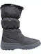 Adam's Shoes Anatomic Medium Heel Snow Boots with Zipper / Rubber & Fur Black