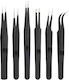 Goobay Set Stainless, Antistatic 41256 Tweezers for Phone Repair 6pcs 41256