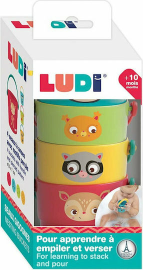 Ludi Set of Bath Buckets & Stacking Bath Toy for 10++ Months 4pcs