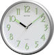 Rhythm Wall Clock Plastic Silver Ø24cm