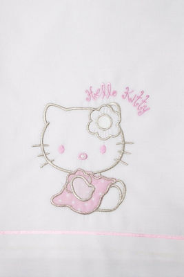 La Christine Baptism Towel Set Hello Kitty Λευκό