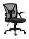Fylliana W-20-2Β Bürostuhl mit Einstellbaren Armen Schwarz