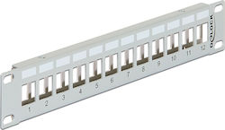 DeLock Пач Панел Keystone за Rack 1U 10 43327
