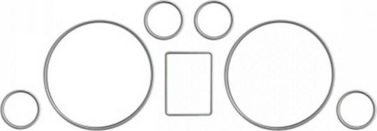 Dectane Dekoration für Armaturenbrett Instrumentenringe Audi A3/A4 B5/A6 in Silber Farbe IRA01