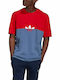Adidas Originals Adicolor Sliced Trefoil Boxy Ανδρικό T-shirt Κοντομάνικο Blue / Red