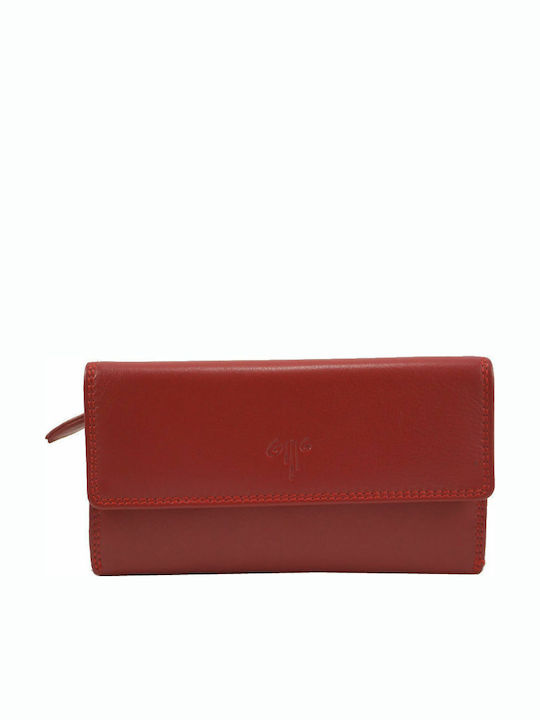 Kion Groß Leder Damen Geldbörse Klassisch Dark Red