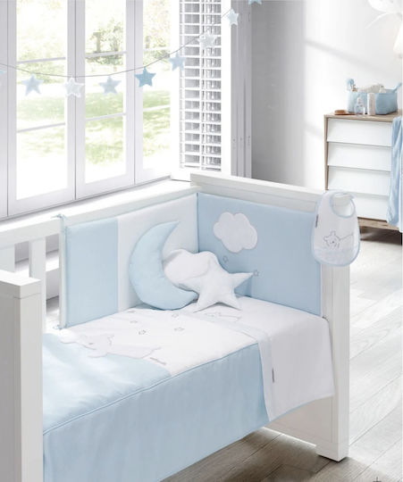 Petit Praia Dream Crib Bumpers Classic Inside Light Blue 50x80cm