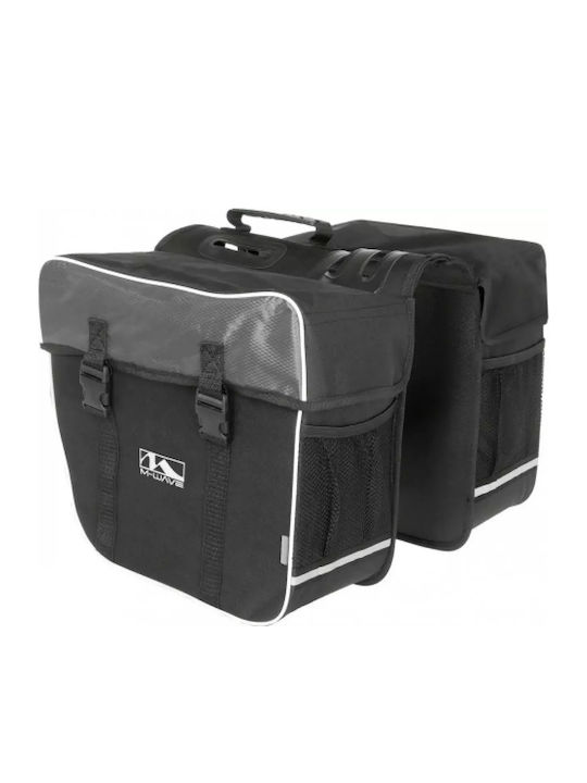 M-Wave Amsterdam Double Bicycle Rack Bag Black 122315