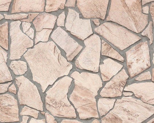 Tapet de Perete 1000x53cm Wood Stone Bej