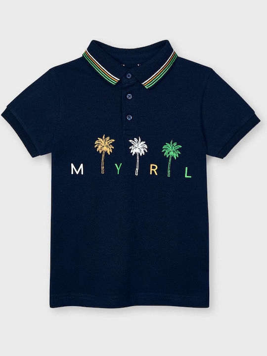 Mayoral Kids Polo Short Sleeve Navy Blue