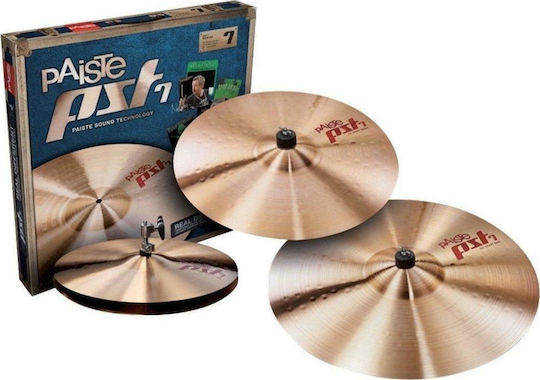 Paiste Becken-Sets PST 7 (14" Hi-Hat, 16" Crash, 20" Ride) Effekt-Set Medium 14"/16"/20"