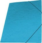 A&G Paper Elastic Prespan File Folder with Rubber Band for A4 Sheets Blue 25x35cm