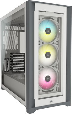 Corsair iCUE 5000X RGB Jocuri Middle Tower Cutie de calculator Alb