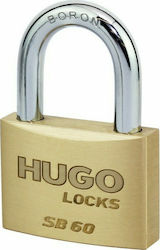 Hugo Locks SB 25 Steel Padlock Brass with Key 25mm 1pcs