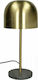 Zaros Metal Vintage LED Table Lamp with Gold Shade and Base