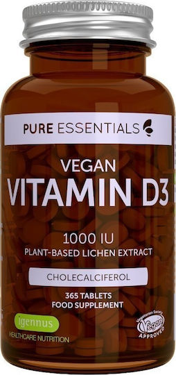 iGennus Vegan Vitamin D3 Vitamin for Immune System Boost & Bone Health 1000iu 365 Tablets