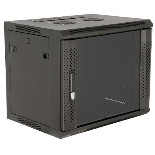 Safewell Επιτοίχια Καμπίνα Rack 9U 60x50x50cm Μαύρο SMJ6509