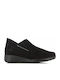 24 HRS 24730 Women's Leather Slip-Ons Black