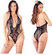 Mandy Mystery Body Halterneck Sexy Κορμάκι Διχτυωτό Black