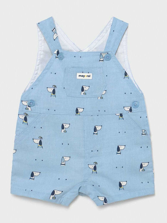 Kids' Fabric Overalls Light Blue
